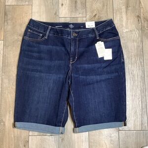 St. John's Bay Dark Blue Denim Bermuda Shorts
